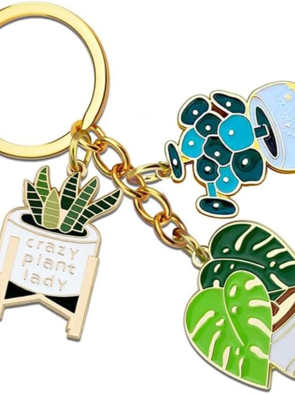Cute Fashion Keychain Ladies Succulent Potted Shaped Keyring Plant